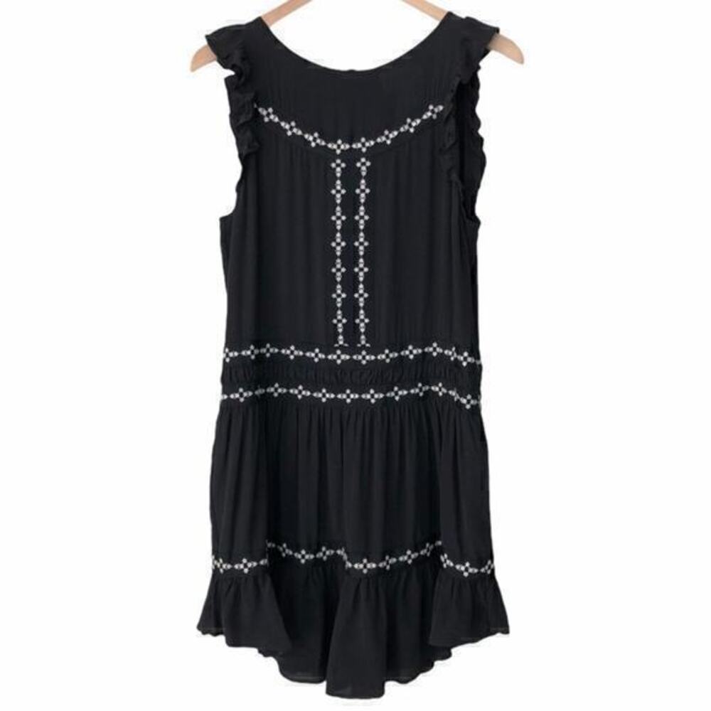 Flannel Australia Montmartre Black Silk Dress‎ Size 0 NWT
